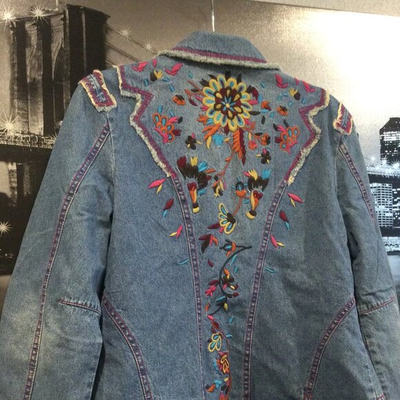 Marc Jacobs embroidered denim blazer - Picture 6 of 9
